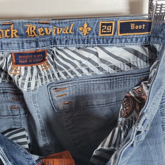 Rock Revival Luna Bootcut Jeans Size 29 Light Wash Low Rise Flattering Fit - Picture 5 of 12